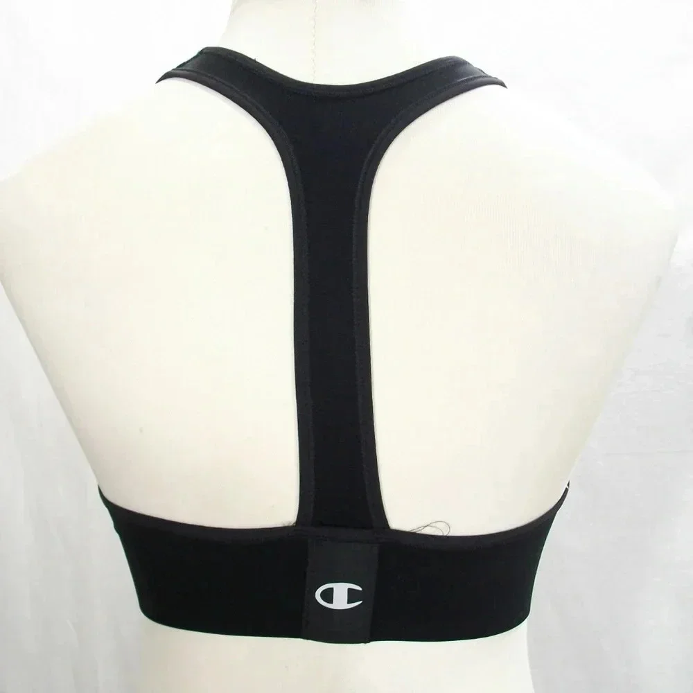 LARGE Champion‎ B9504 Absolute Racerback Sports Bra Black NWT - Picture 4 of 5